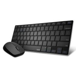 Teclado y Ratón Inalámbrico Rapoo 00192077 Negro Negro/Plateado