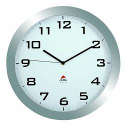 Reloj de Pared Archivo 2000 Gris Metal Cristal Ø 38 cm Blanco Redondo