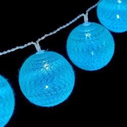 Guirnalda de Bolas LED Ø 6 cm 2 m Turquesa