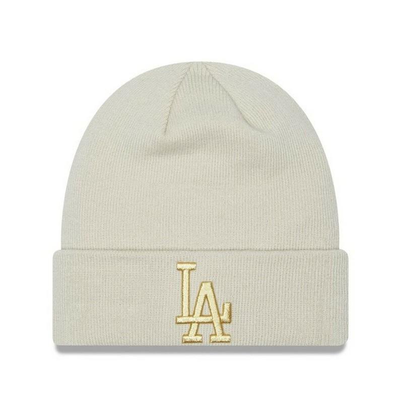 Gorro Deportivo New Era Metallic Logo Los Angeles Beige Talla única