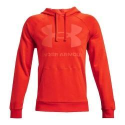 Sudadera con Capucha Hombre Under Armour Rival Fleece Big Logo Naranja