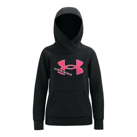 Sudadera con Capucha Niña Under Armour Fleece Logo Negro