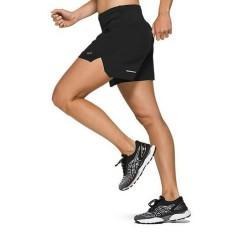 Pantalones Cortos Deportivos para Mujer Asics Road 5.5In Negro