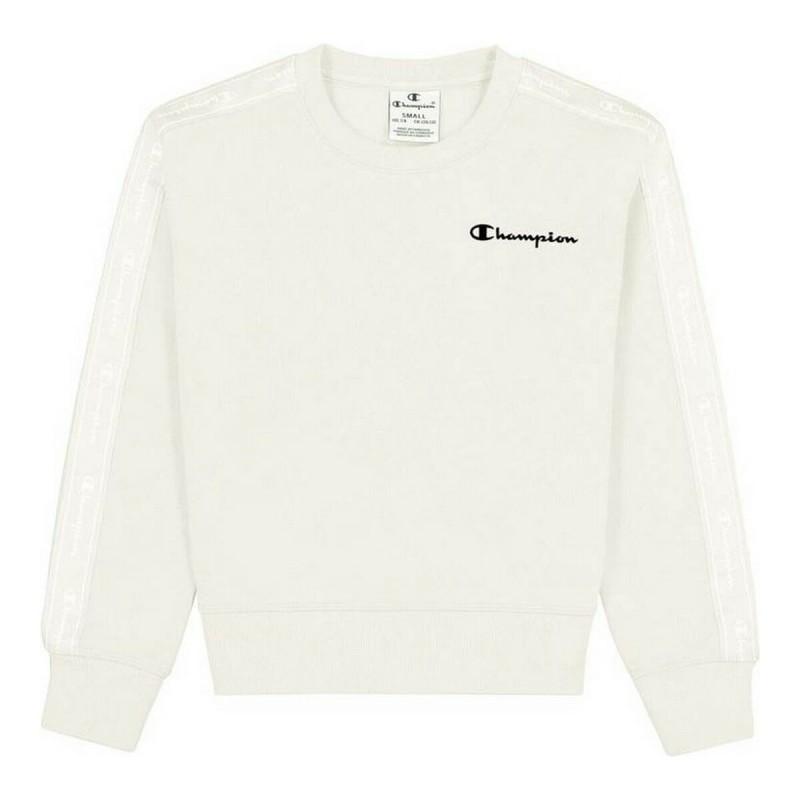 Sudadera Infantil Champion Crewneck Logo Blanco