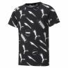 Camiseta de Manga Corta Infantil Puma AOP Negro