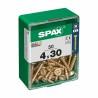 Caja de tornillos SPAX Tornillo de madera Cabeza plana (4 x 30 mm) (4,0 x 30 mm)