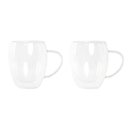 Juego de Tazas de Café DKD Home Decor Transparente Cristal Vidrio de Borosilicato 350 ml