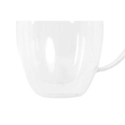 Juego de Tazas de Café DKD Home Decor Transparente Cristal Vidrio de Borosilicato 350 ml