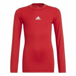 Camiseta de Fútbol de Manga Corta para Niños Adidas Techfit Top Rojo