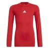 Camiseta de Fútbol de Manga Corta para Niños Adidas Techfit Top Rojo