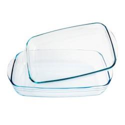 Set de Fuentes para Horno Ô Cuisine 334SA05 Transparente Vidrio (2 pcs)