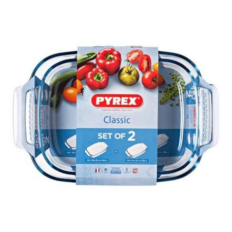 Set de Fuentes para Horno Pyrex Classic Transparente Vidrio (2 pcs)