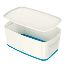 Caja de Almacenamiento Leitz MyBox WOW Con Tapa Azul Pequeño Blanco ABS 31,8 x 12,8 x 19,1 cm