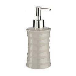 Dispensador de Jabón Ondas Cerámica Gris Metal 12 Unidades (260 ml)