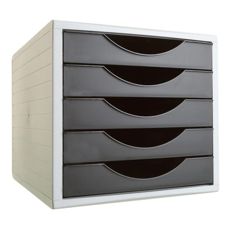 Archivador Modular Archivo 2000 ArchivoTec Serie 4000 5 cajones Din A4 Negro 34 x 27 x 26 cm