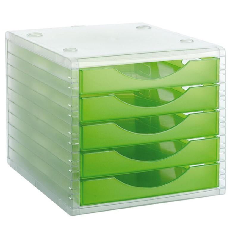 Archivador Modular Archivo 2000 ArchivoTec Serie 4000 5 cajones Din A4 Verde Claro 34 x 27 x 26 cm