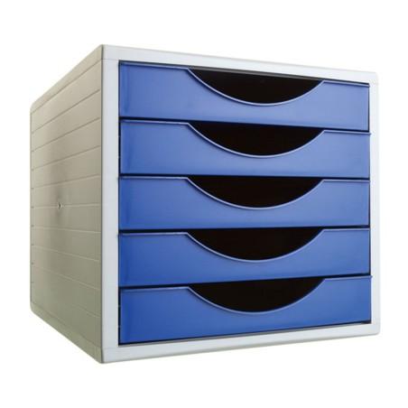 Archivador Modular Archivo 2000 ArchivoTec Serie 4000 5 cajones Din A4 Azul 34 x 27 x 26 cm