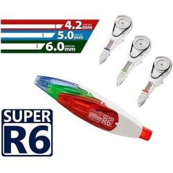 Cinta Correctora Office Box SUPER R6 6 m 4,2 mm Recambio Rojo (24 Unidades)