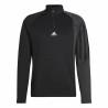 Camiseta de Manga Larga Hombre Adidas 1/4-Zip Negro