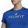 Camiseta de Manga Corta Hombre Adidas techfit Graphic  Azul