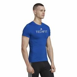 Camiseta de Manga Corta Hombre Adidas techfit Graphic  Azul