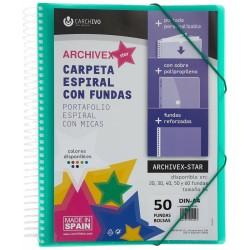 Carpeta Clasificadora Carchivo Archivex-Star 50 Fundas A4 8 Piezas