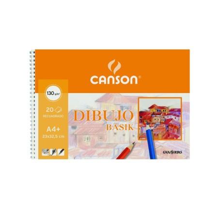 Bloc de dibujo Canson Basik Liso Con recuadro Microperforado 130 g/m²