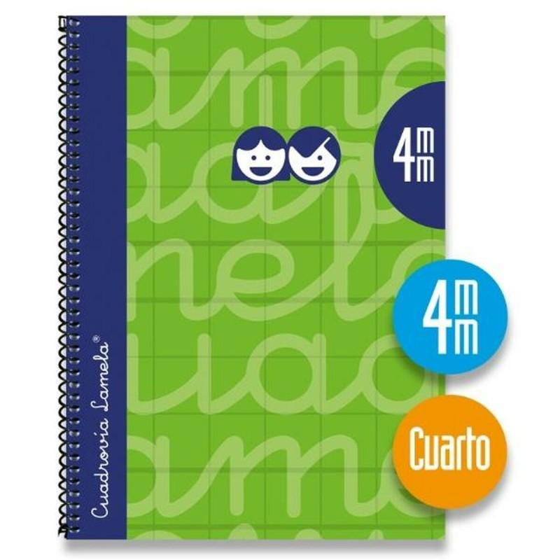 Cuaderno Lamela Verde Cuarto 5 Piezas 80 Hojas