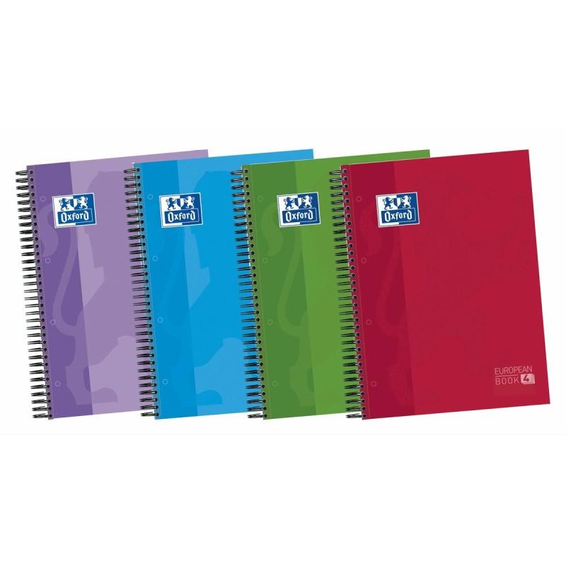 Cuaderno Oxford European Book 4 Classic Microperforado 180 Hojas Multicolor A4 5 Piezas 120 Hojas