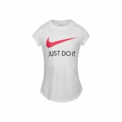 Camiseta de Manga Corta Infantil Nike Swoosh JDI Blanco