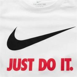 Camiseta de Manga Corta Infantil Nike Swoosh Just Do It Blanco