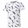 Camiseta de Manga Corta Infantil Puma AOP Blanco