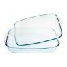 Set de Fuentes para Horno Pyrex Classic Transparente Vidrio de Borosilicato (2 pcs)