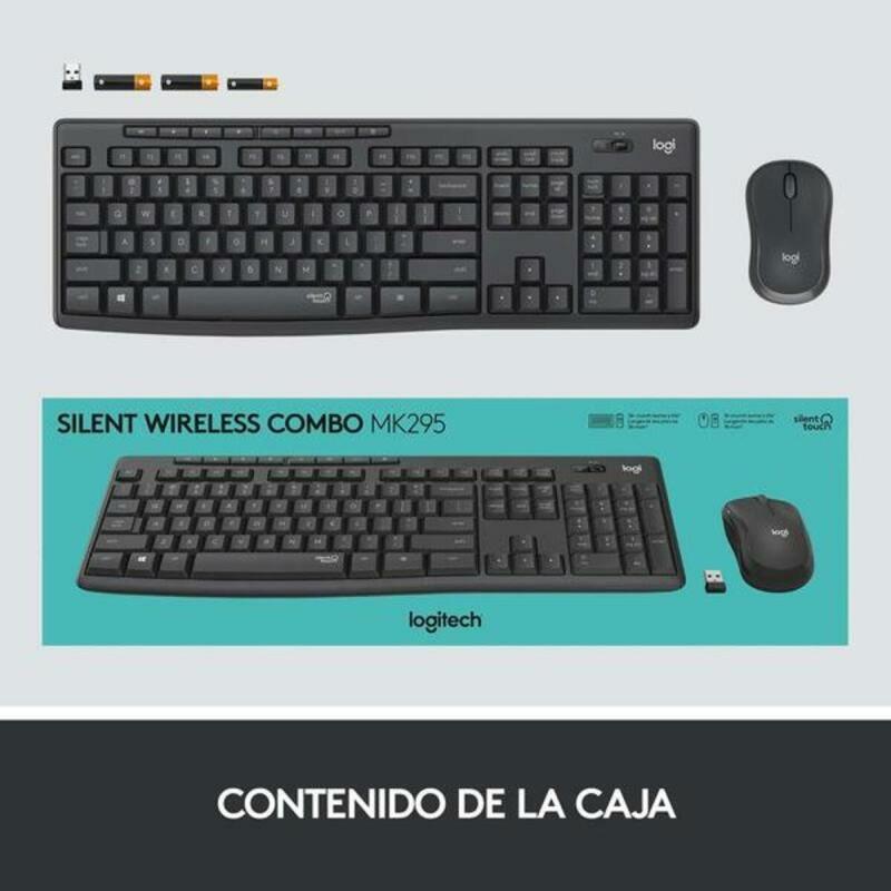 Teclado y Ratón Logitech MK295 Blanco Qwerty Español