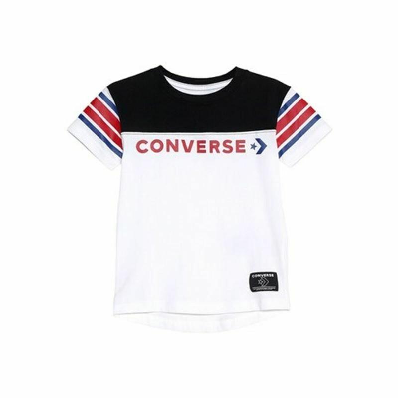 Camiseta de Manga Corta Infantil Converse Retro Sport Blanco