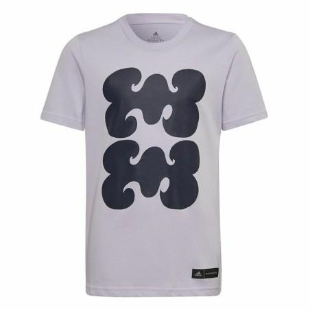 Camiseta de Manga Corta Infantil Adidas Marimekko Graphic Ciruela