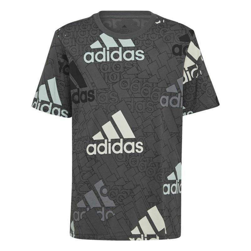 Camiseta de Manga Corta Infantil Adidas Brand Love  Negro