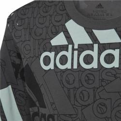 Camiseta de Manga Corta Infantil Adidas Brand Love  Negro