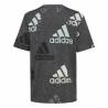 Camiseta de Manga Corta Infantil Adidas Brand Love  Negro