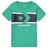 Camiseta de Manga Corta Infantil Converse Stripe Star Chevron  Verde