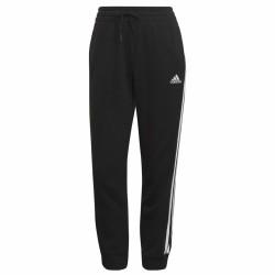 Pantalón Largo Deportivo Adidas Essentials Studio Lounge Cuffed 3 Stripes Mujer Negro