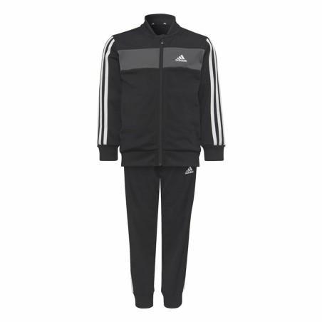 Chándal Infantil Adidas Essentials Shiny 3 Stripes Negro