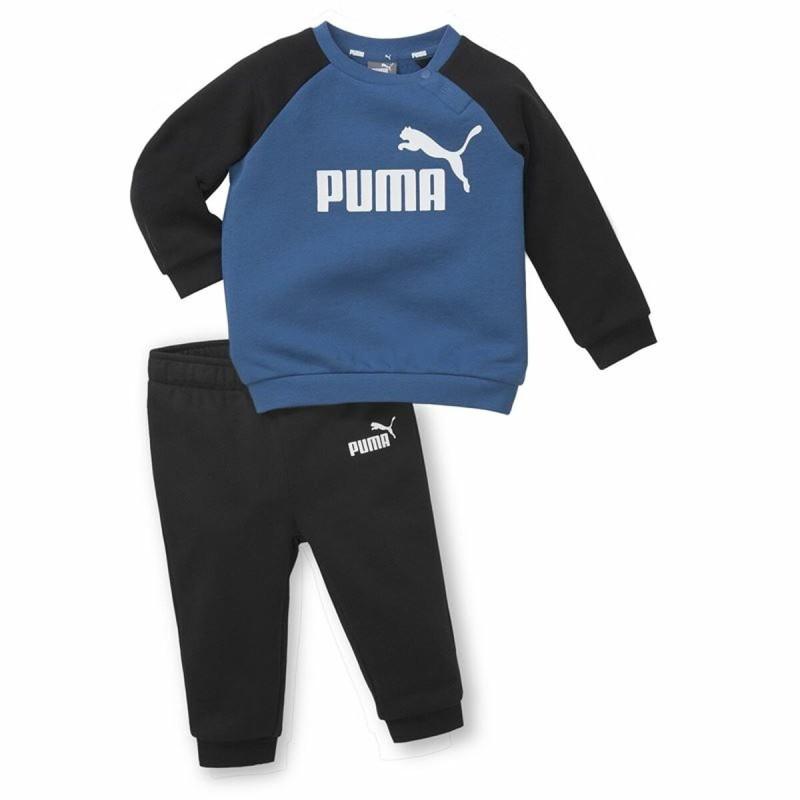 Chándal Infantil Puma Minicats Essentials Raglan Negro Azul