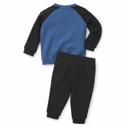 Chándal Infantil Puma Minicats Essentials Raglan Negro Azul