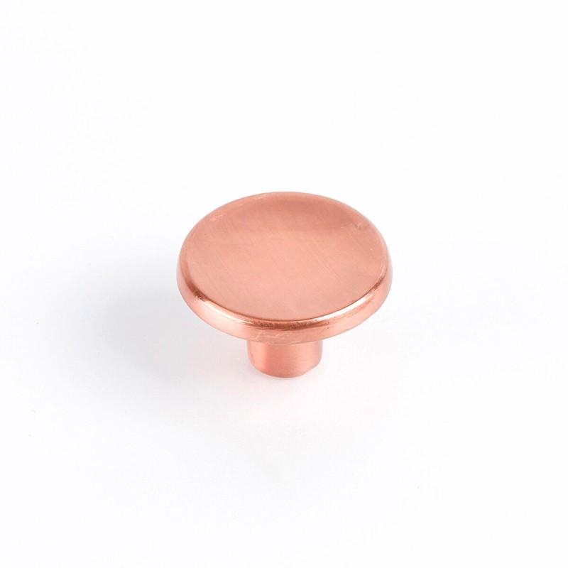 Pomo Rei 774 Redondo Mate Metal Oro Rosa 2 Unidades (Ø 35 x 23 mm)