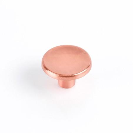 Pomo Rei 774 Redondo Mate Metal Oro Rosa 2 Unidades (Ø 35 x 23 mm)