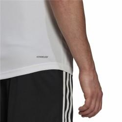 Polo de Manga Corta Hombre Adidas Primeblue 3 Stripes Blanco