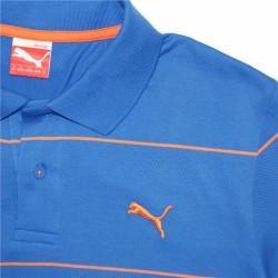 Polo de Manga Corta Hombre Puma Jacquard Azul