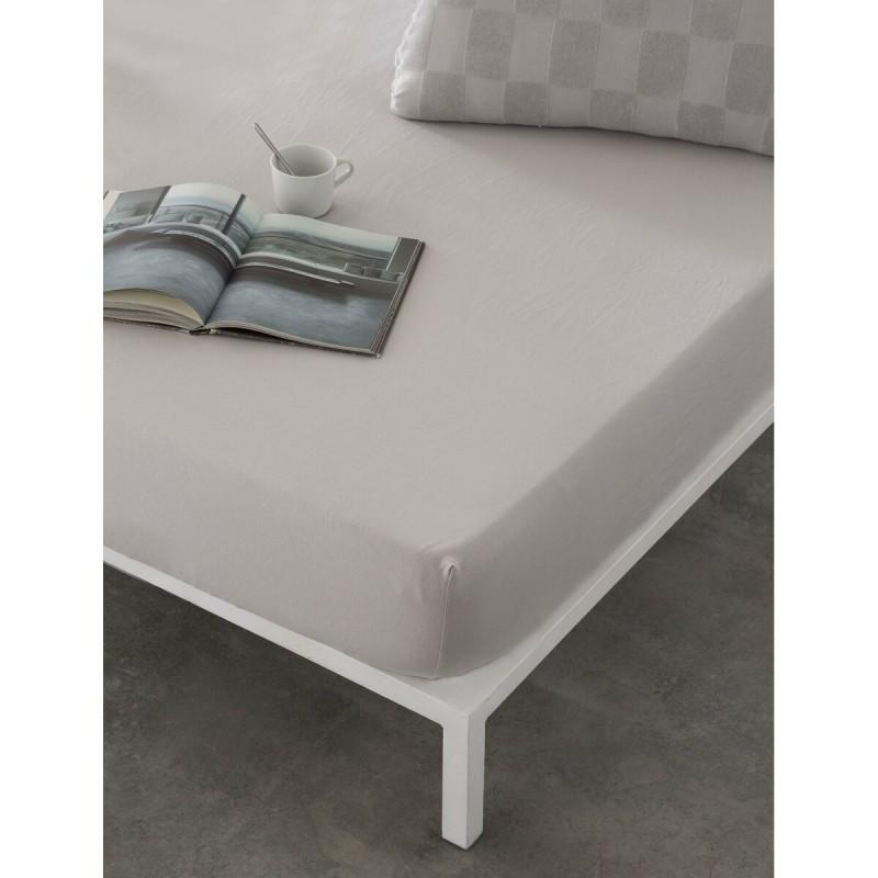 Sábana Bajera Ajustable Naturals ELBA Gris claro 90 x 190/200 cm (Cama de 90)