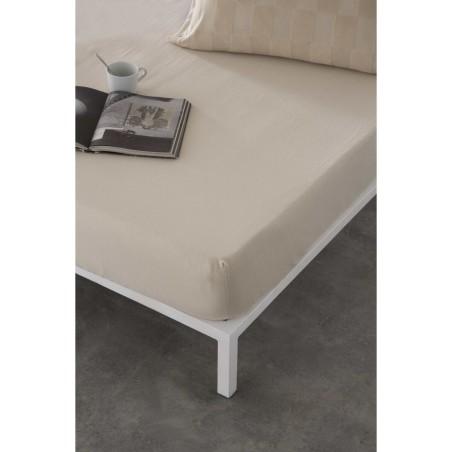 Sábana Bajera Ajustable Naturals ELBA Beige 135 x 200 (Cama de 135)